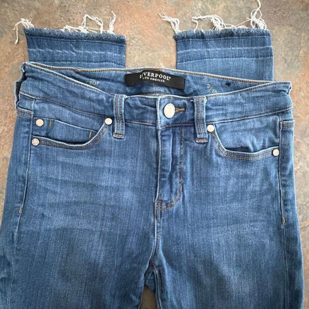 Liverpool The Crop Skinny Leggings 2/26 Blue Denim Jeans